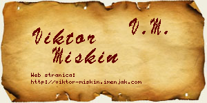 Viktor Miskin vizit kartica